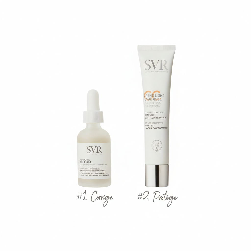 SVR COFFRET CLAIRIAL AMPOULE CONCENTRE ANTI TACHES 30ML+CLAIRIAL CC CREME LIGHT SPF50 40ML (OFFERT)