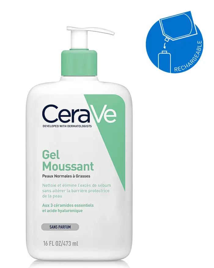 CERAVE GEL MOUSSANT POUR PEAUX NORMALES A GRASSES 473ML G