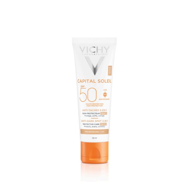 VICHY CAPITAL SOLEIL SOIN ANTI-TACHES TEINTÉ 3-EN-1 SPF 50+