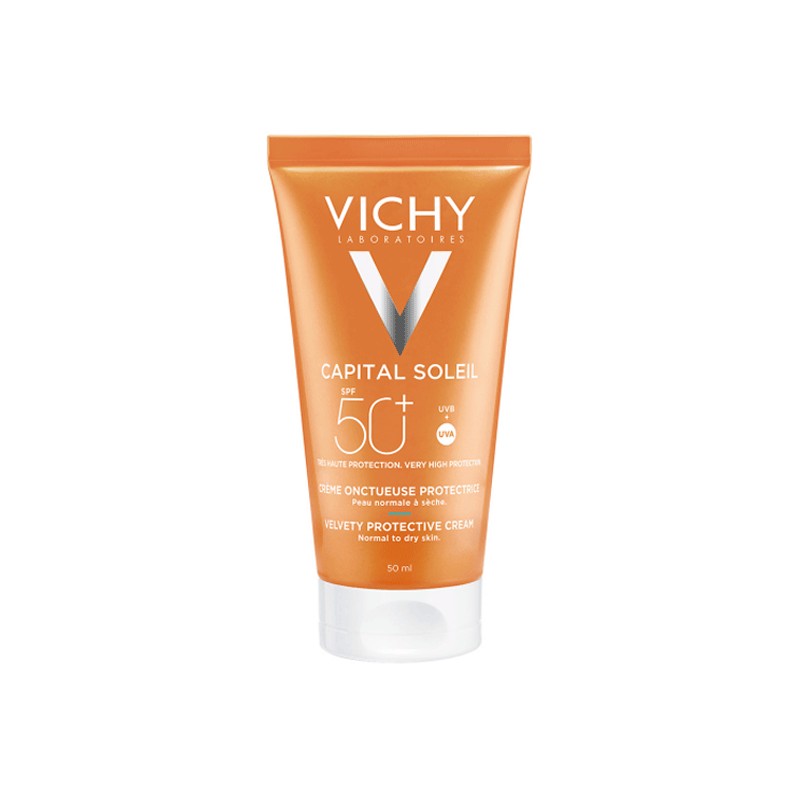VICHY CAPITAL SOLEIL CREME ONCTUEUSE PROTECTRICE PEAUX NORMALE A SECHES SPF50+ 50ML