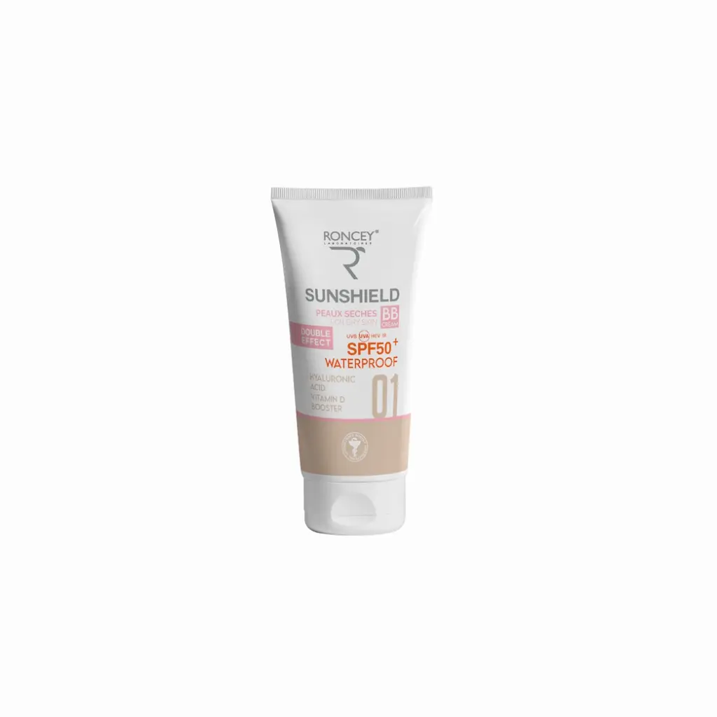 RONCEY SUNSHIELD POUR LE PEAUX SECHES WATERPROOF SPF50+ TEINTE 01 50ML 