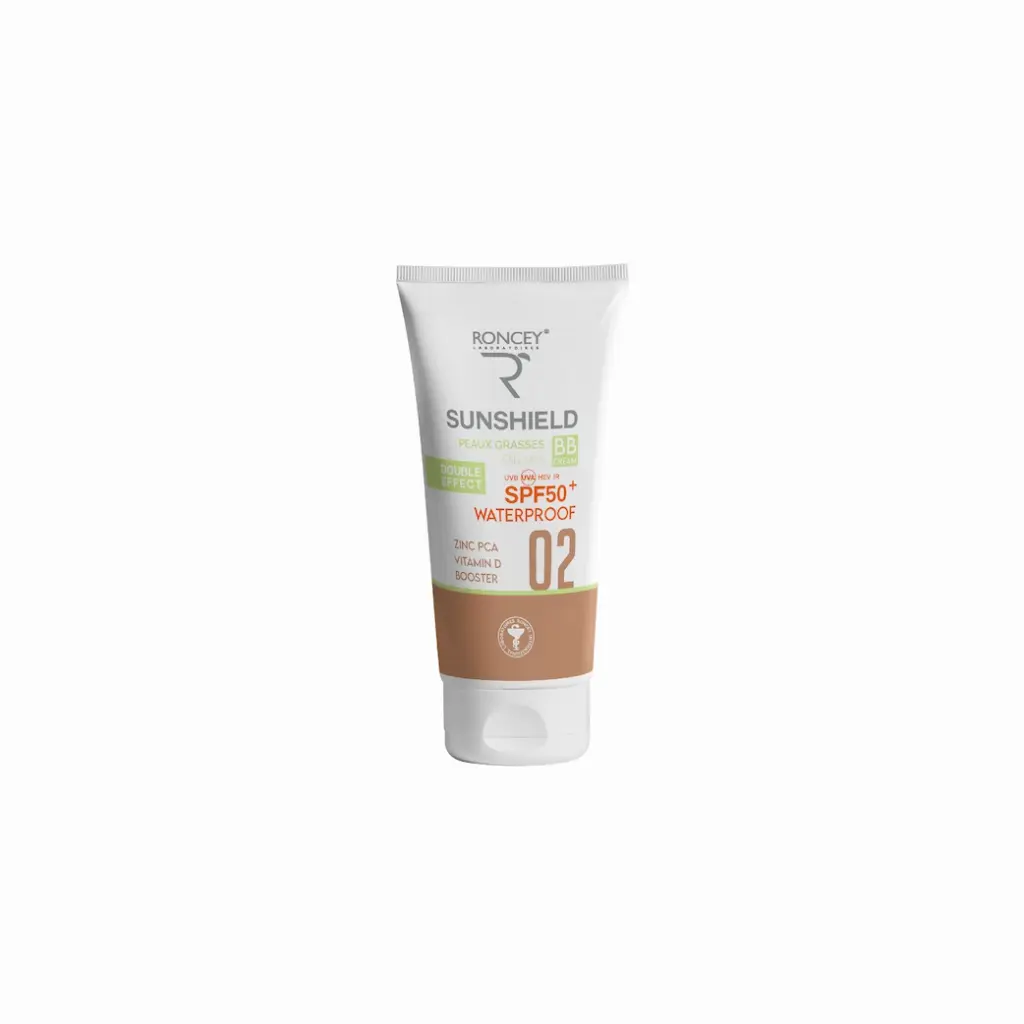 RONCEY SUNSHIELD POUR PEAU GRASSE TEINTE 02 SPF50+ 50ML 