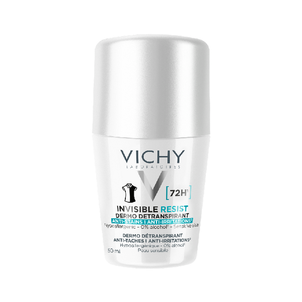 VICHY DEODORANTS DEODORANT ROLL-ON DERMO-DETRANSPIRANT INVISIBLE 72H