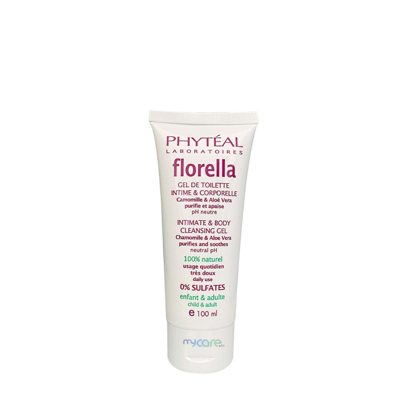 PHYTEAL FLORELLA GEL DE TOILETTE INTIME ET CORPORELLE 100% NATUREL 100ML