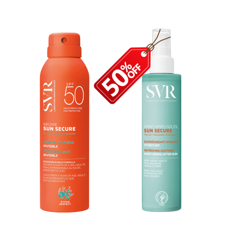 SVR SUN SECURE BRUME SPF50+ 200ML+SECURE SPRAY APRES SOLEIL 200ML (-50%)