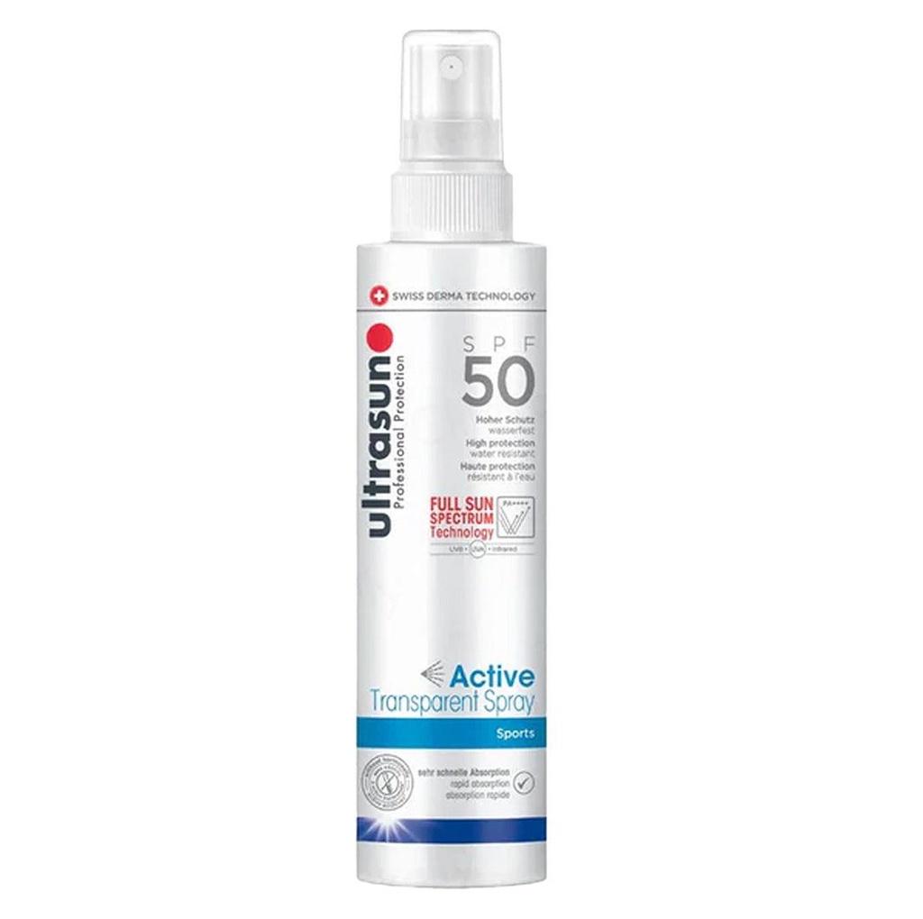 ULTRASUN ACTIVE TRANSPARENT SPRAY SPORTS SPF50 150ML