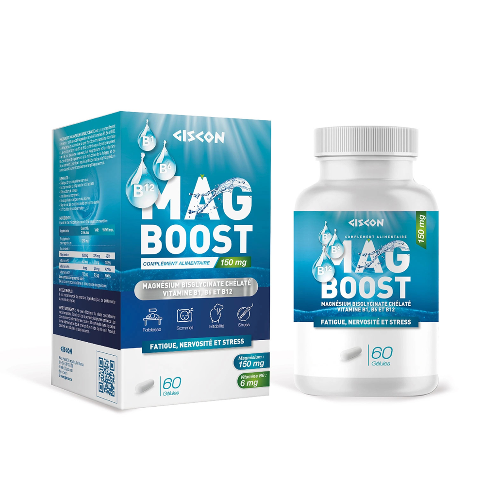 GISCON MAGBOOST MAGNESIUM BISGLYCINATE 60 GELULES