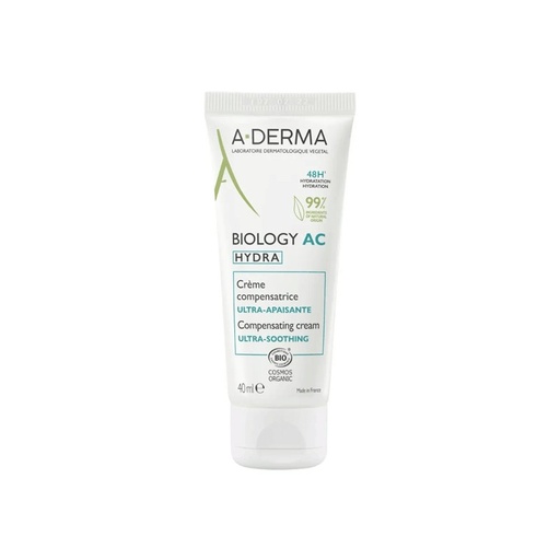A-DERMA BIOLOGY AC HYDRA CREME COMPENSATRICE ULTRA APAISANTE 40ML