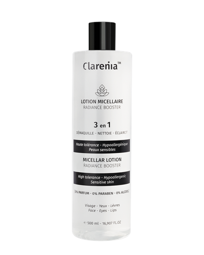 CLARENIA EAU MICELLARE RADIANCE BOOSTER 3EN1 500ML