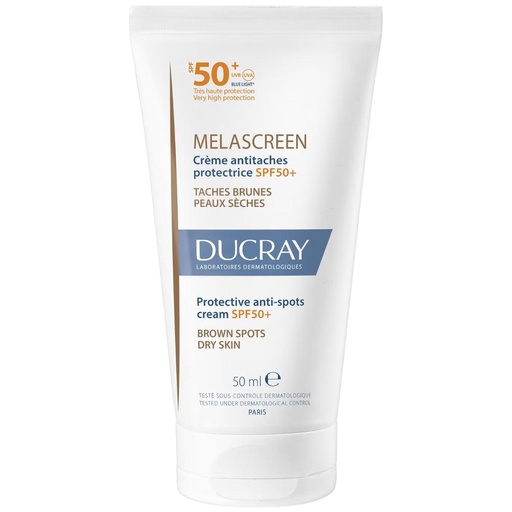  DUCRAY MELASCREEN CREME PROTECTION ANTI TACHES PEAUX SECHES SPF50+ 50ML 